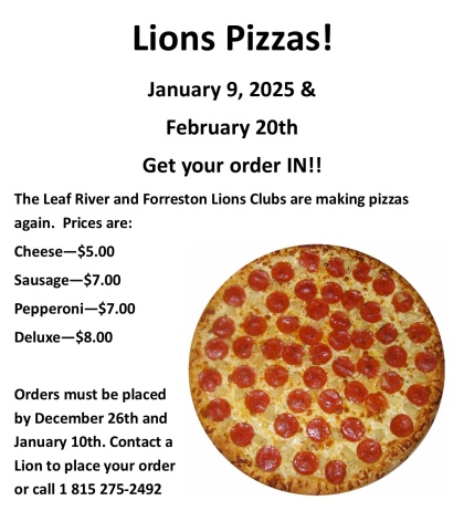 Leaf River IL Lions Pizza