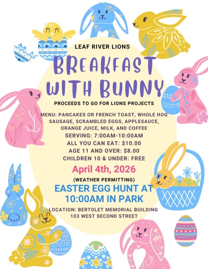 Leaf River Lions Breakfast with Bunny